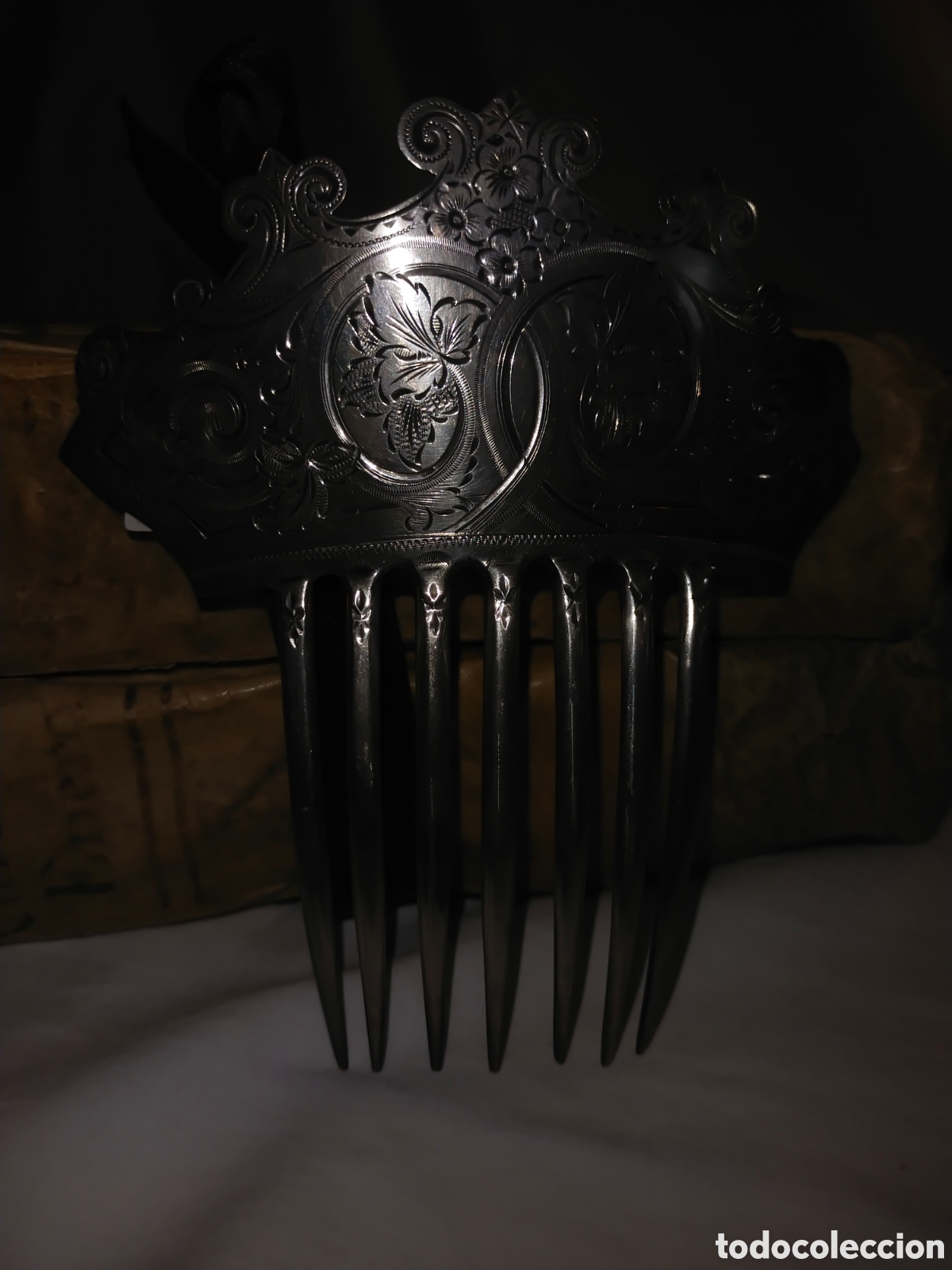 Antig&uuml;edades: Peineta de plata con cu&ntilde;os - Foto 7