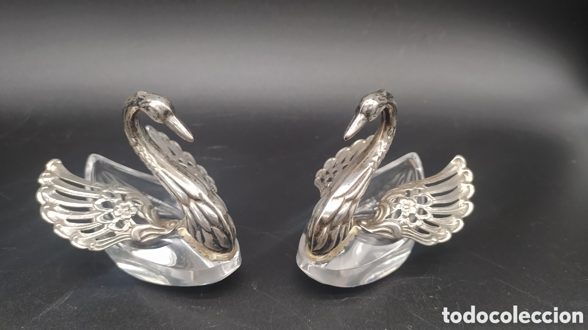 Antig&uuml;edades: Saleros en forma de cisne. - Foto 2