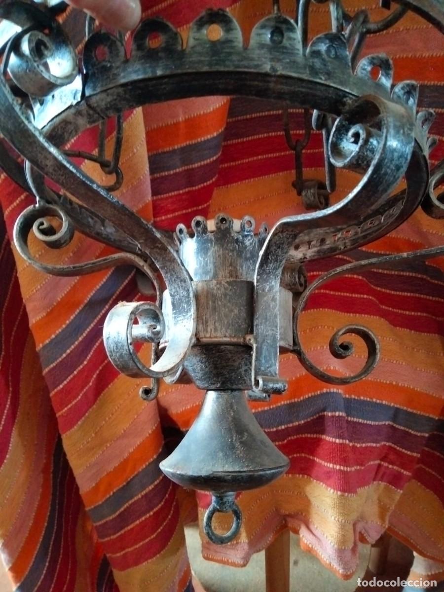Antig&uuml;edades: lampara rustica de forja - Foto 2