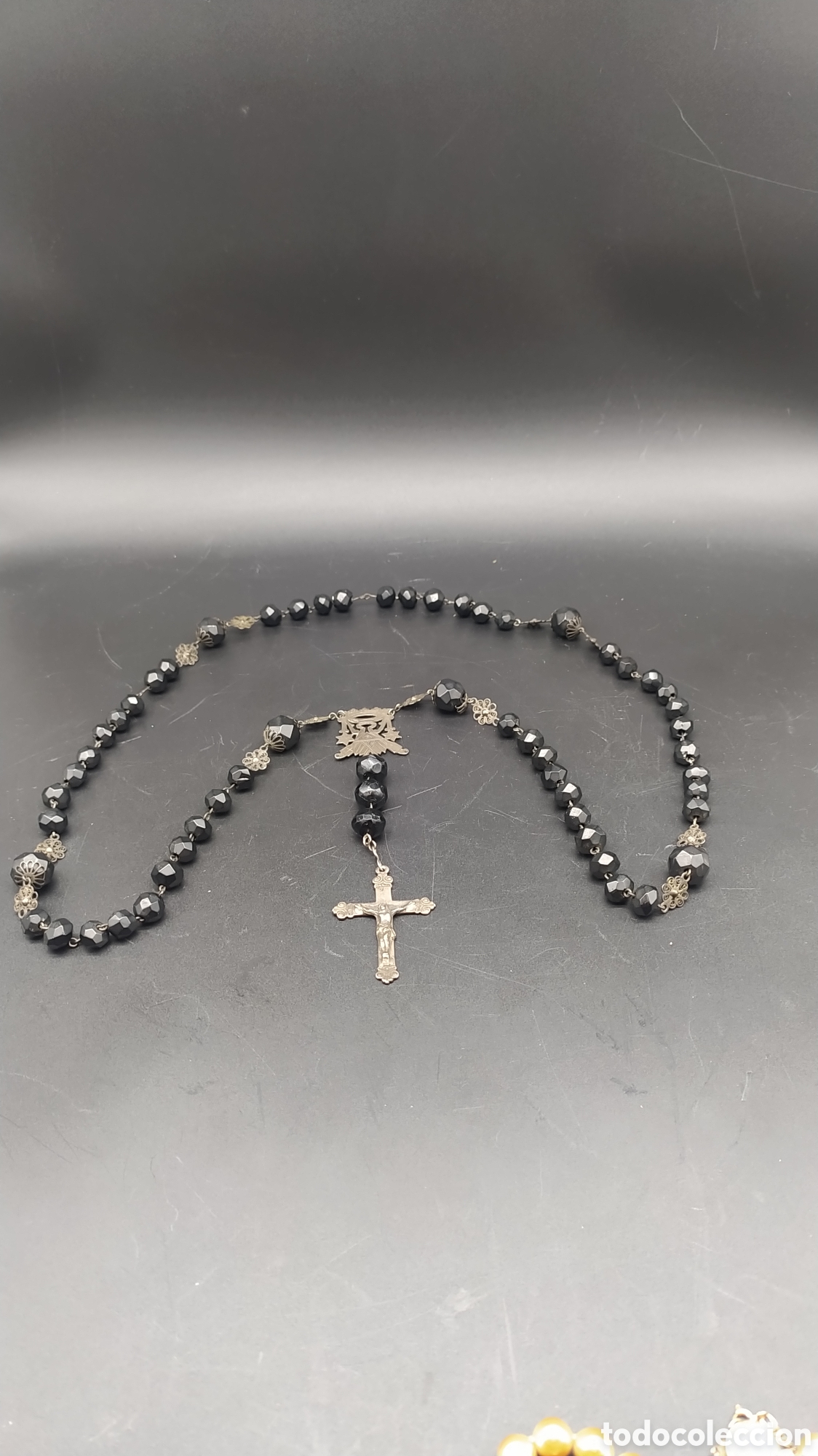 Antig&uuml;edades: Rosario de azabache y plata - Foto 2
