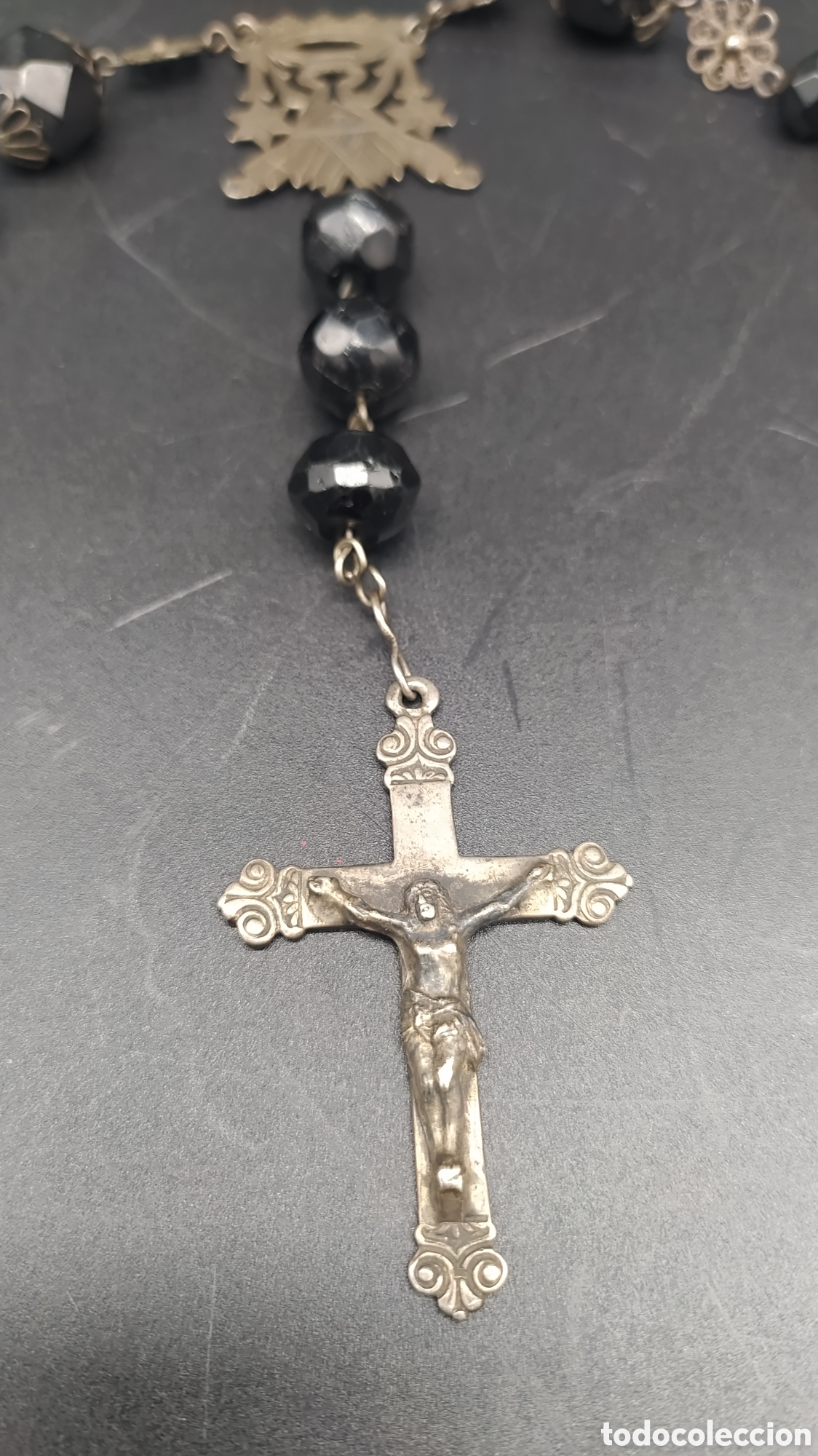 Antig&uuml;edades: Rosario de azabache y plata - Foto 3
