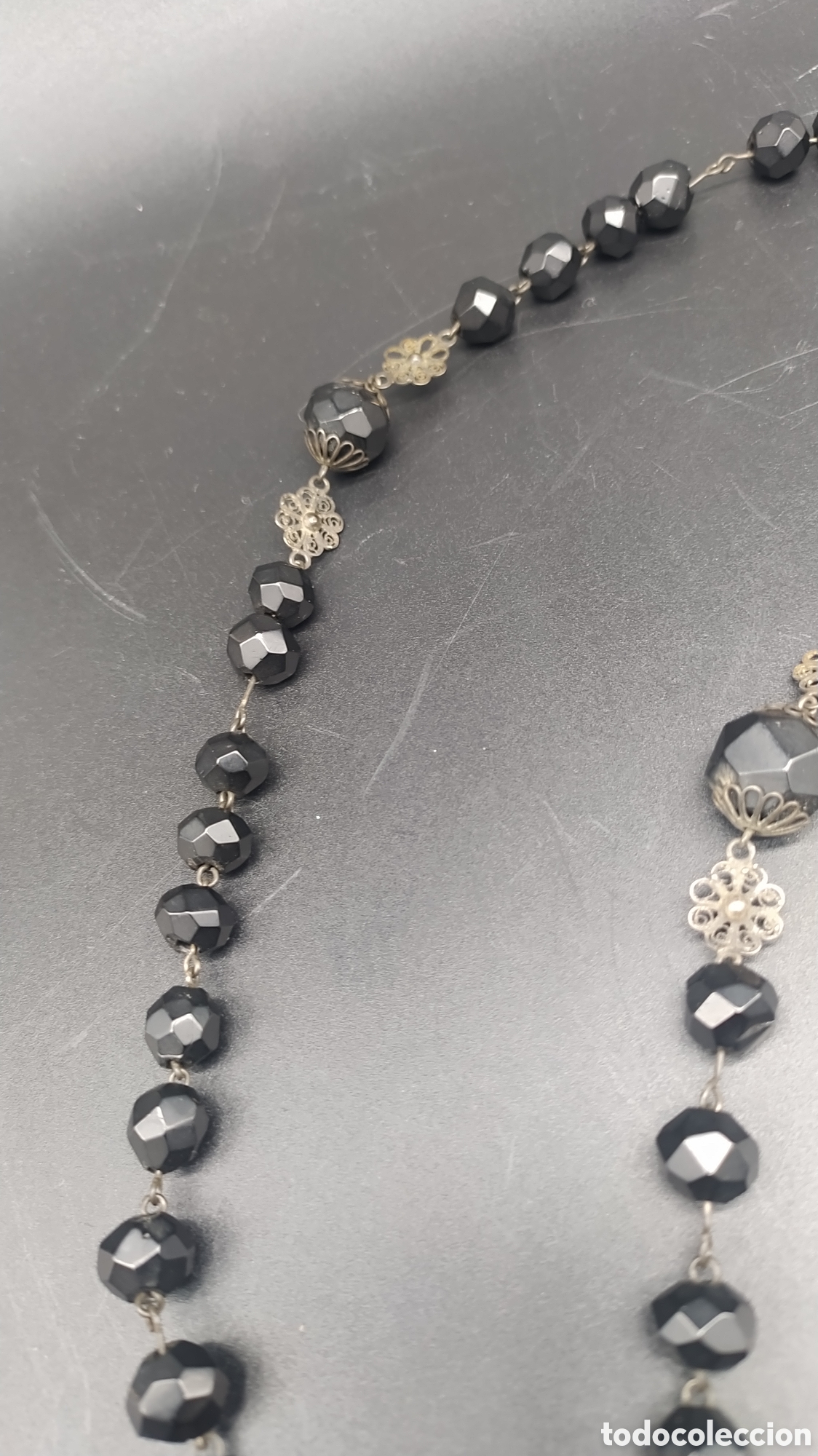 Antig&uuml;edades: Rosario de azabache y plata - Foto 8