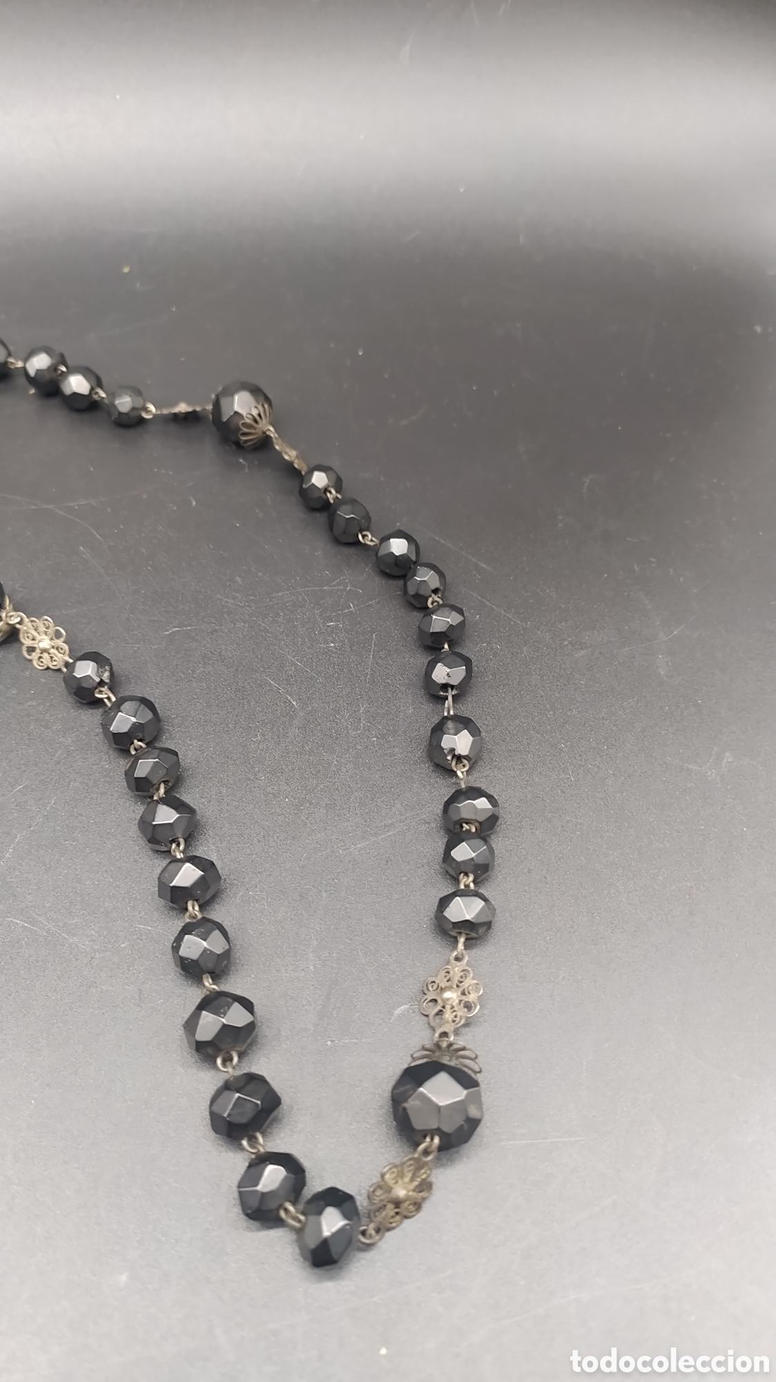 Antig&uuml;edades: Rosario de azabache y plata - Foto 10