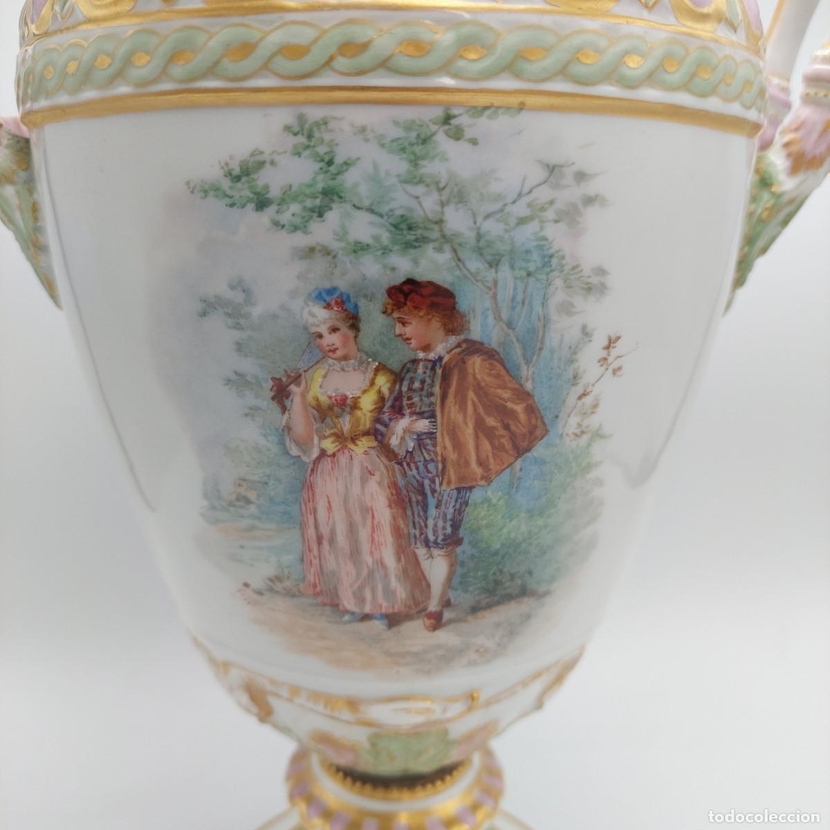 Antig&uuml;edades: Jarron de porcelana KPM Berlin Weimar - Foto 5