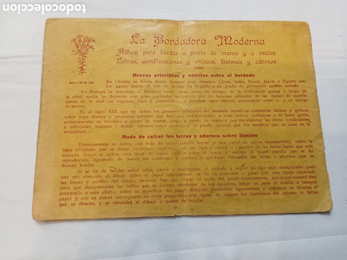 Antig&uuml;edades: Cuadernillo con modelos para bordar. La bordadora moderna - Foto 5