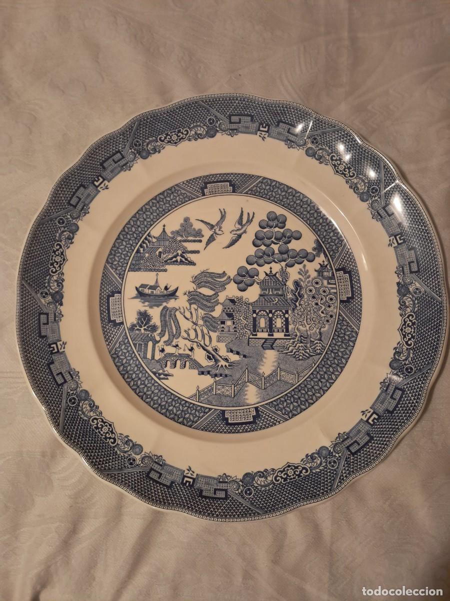 Antig&uuml;edades: Plato cer&aacute;mica azul y blanco Willow - Foto 1