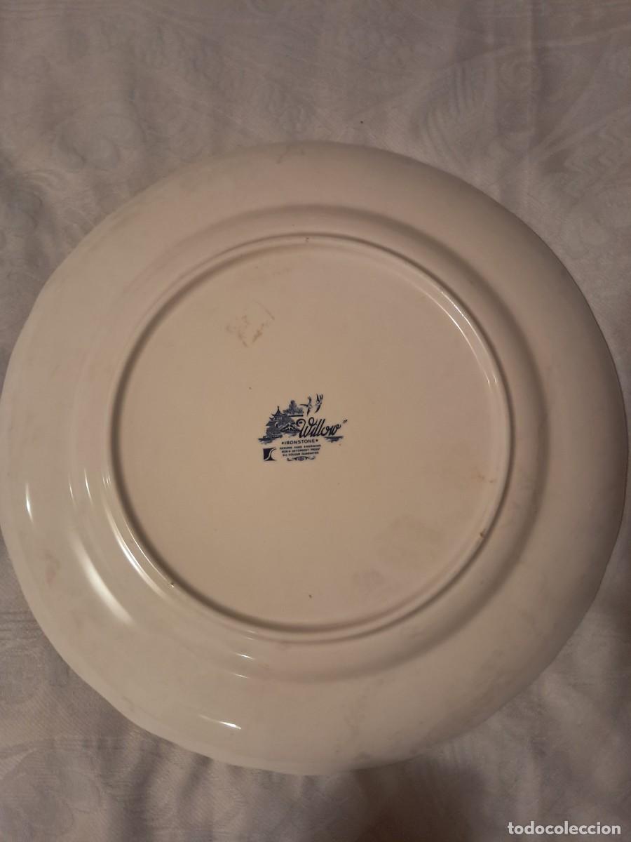 Antig&uuml;edades: Plato cer&aacute;mica azul y blanco Willow - Foto 2