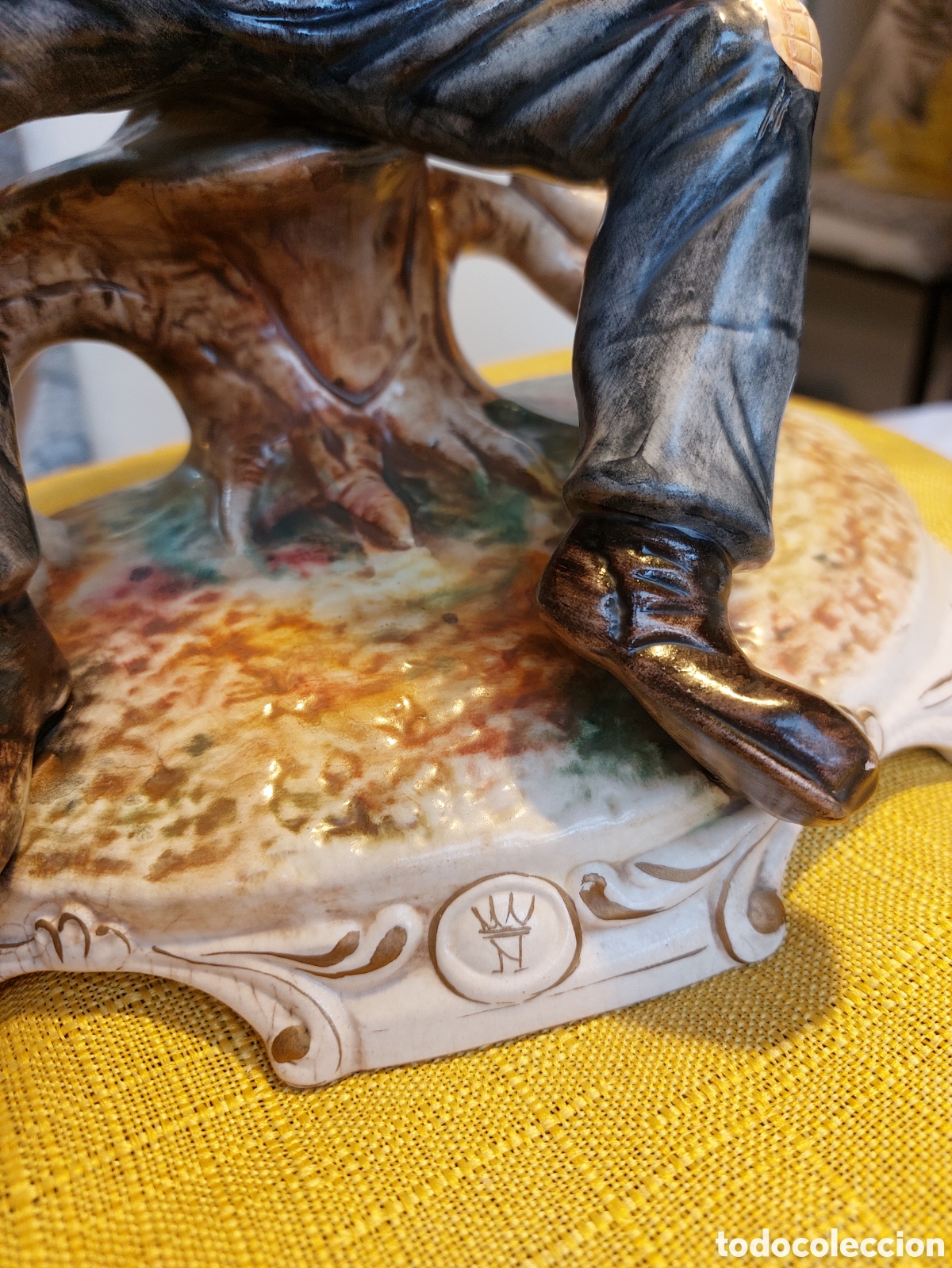 Antig&uuml;edades: Hombre del acorde&oacute;n. Capodimonte. - Foto 5