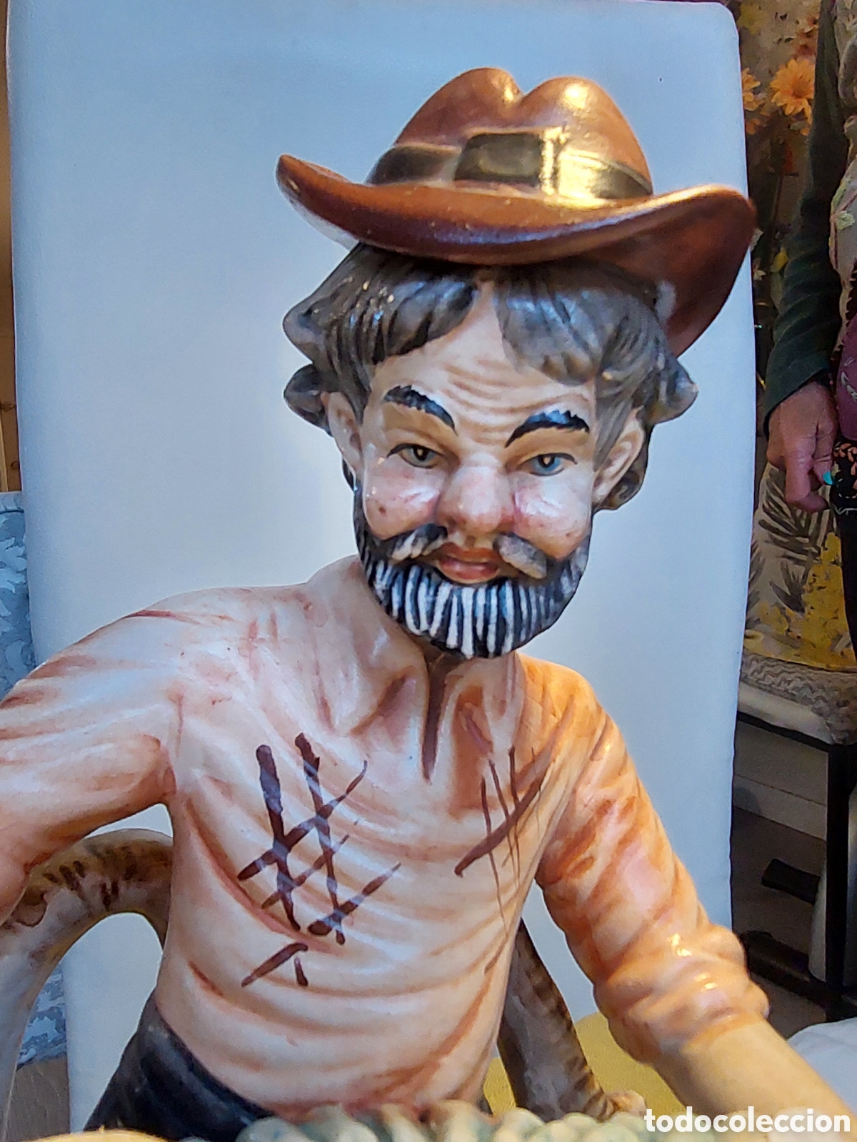 Antig&uuml;edades: Hombre del acorde&oacute;n. Capodimonte. - Foto 6
