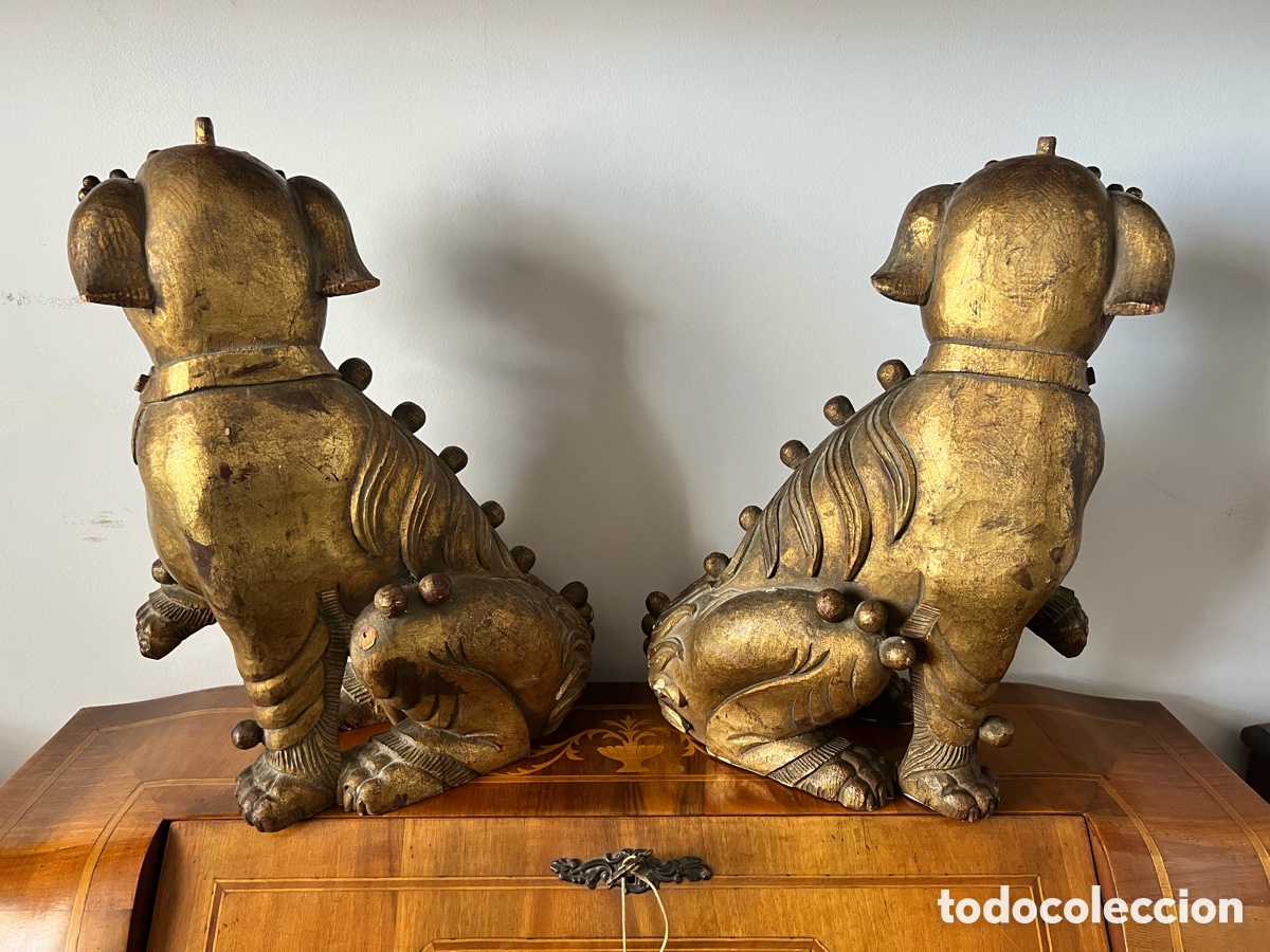 Antig&uuml;edades: 石獅 Gran Pareja de perros fu 石獅 - Foto 7