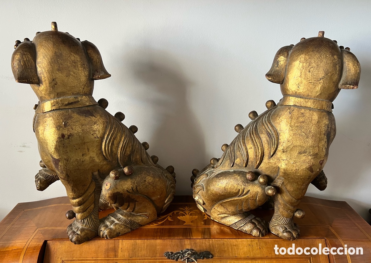 Antig&uuml;edades: 石獅 Gran Pareja de perros fu 石獅 - Foto 16