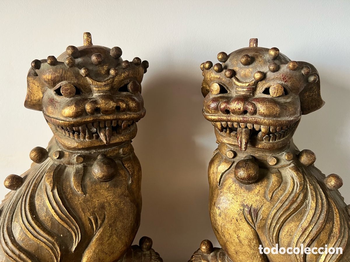 Antig&uuml;edades: 石獅 Gran Pareja de perros fu 石獅 - Foto 1