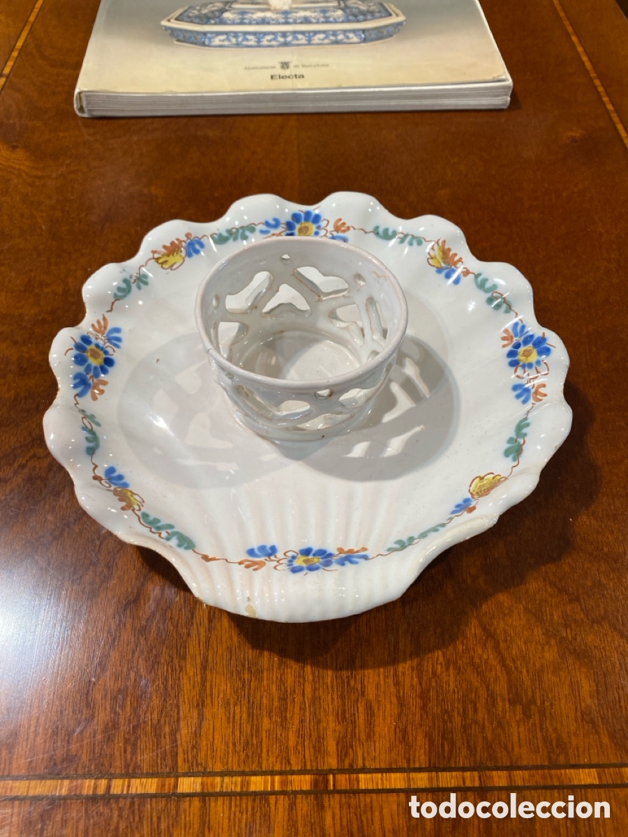 Antig&uuml;edades: Mancerina Antigua Ceramica de Alcora S. XVIII