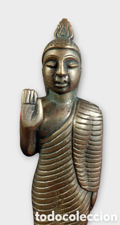 Antig&uuml;edades: Estatua de Buda en bronce 1900 - Foto 5