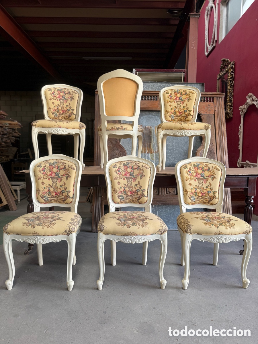 Antig&uuml;edades: Sillas de estilo tapizadas - Foto 1