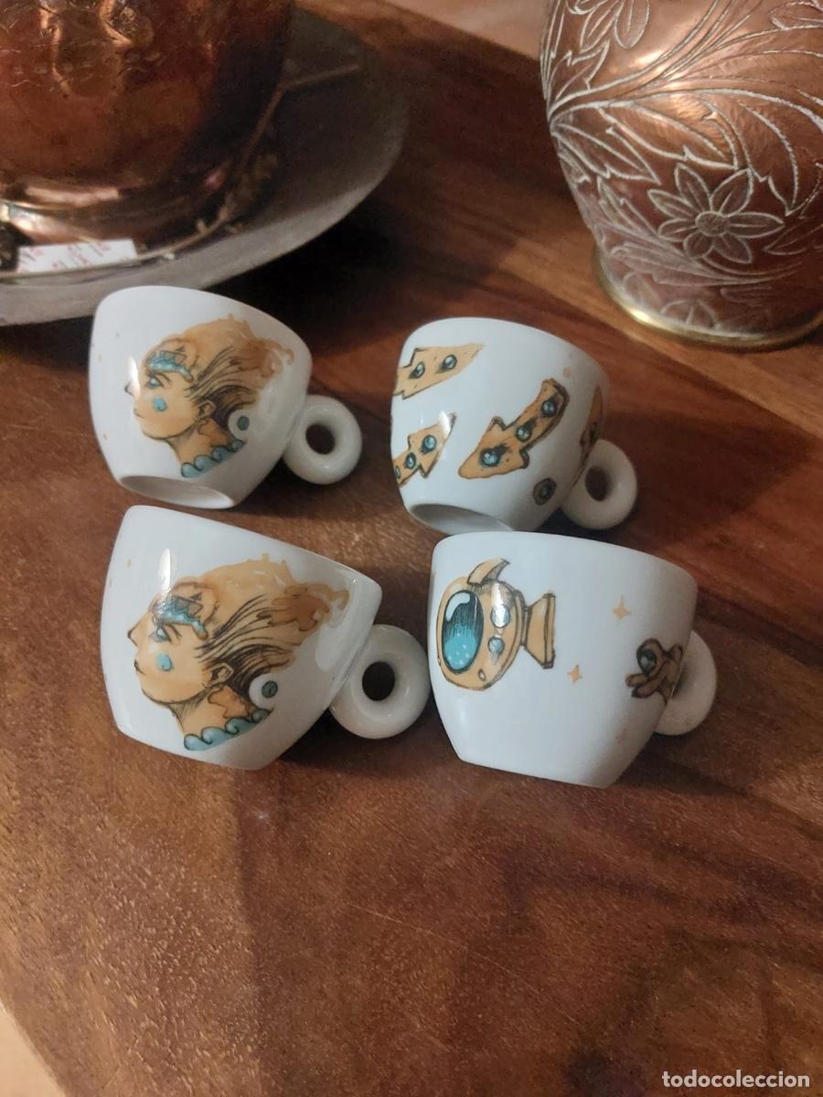Antig&uuml;edades: CUATRO TAZAS CAFE &rdquo;ILLY&rdquo; EDICION LIMITADA MAX PETRONE - Foto 1