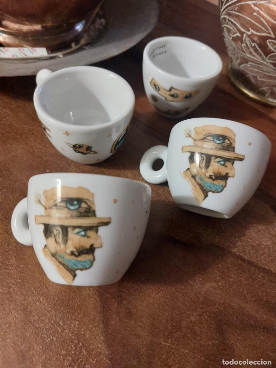 Antig&uuml;edades: CUATRO TAZAS CAFE &rdquo;ILLY&rdquo; EDICION LIMITADA MAX PETRONE - Foto 5