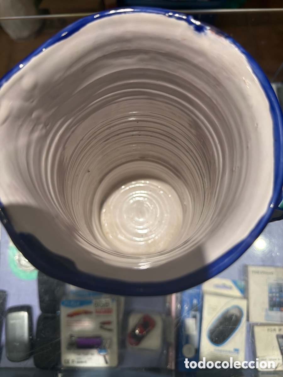 Antig&uuml;edades: Jarra lavamanos barro pintado - Foto 2