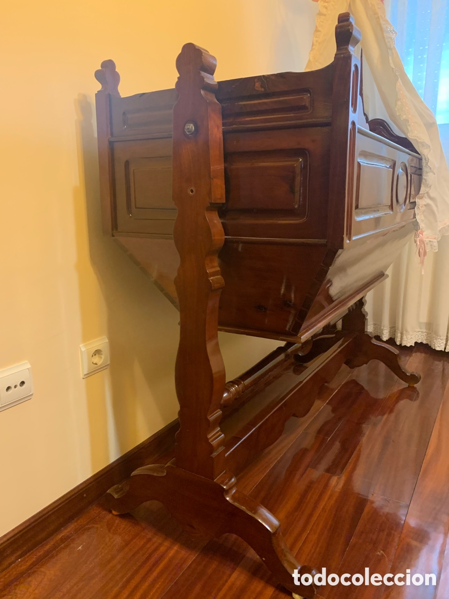 Antig&uuml;edades: CUNA DE CAOBA DE CUBA - Foto 3