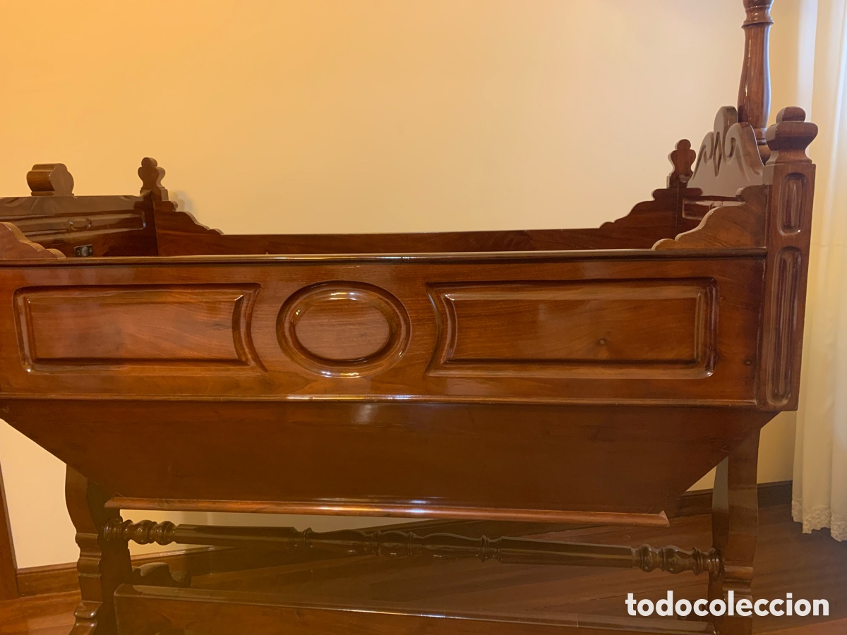 Antig&uuml;edades: CUNA DE CAOBA DE CUBA - Foto 8