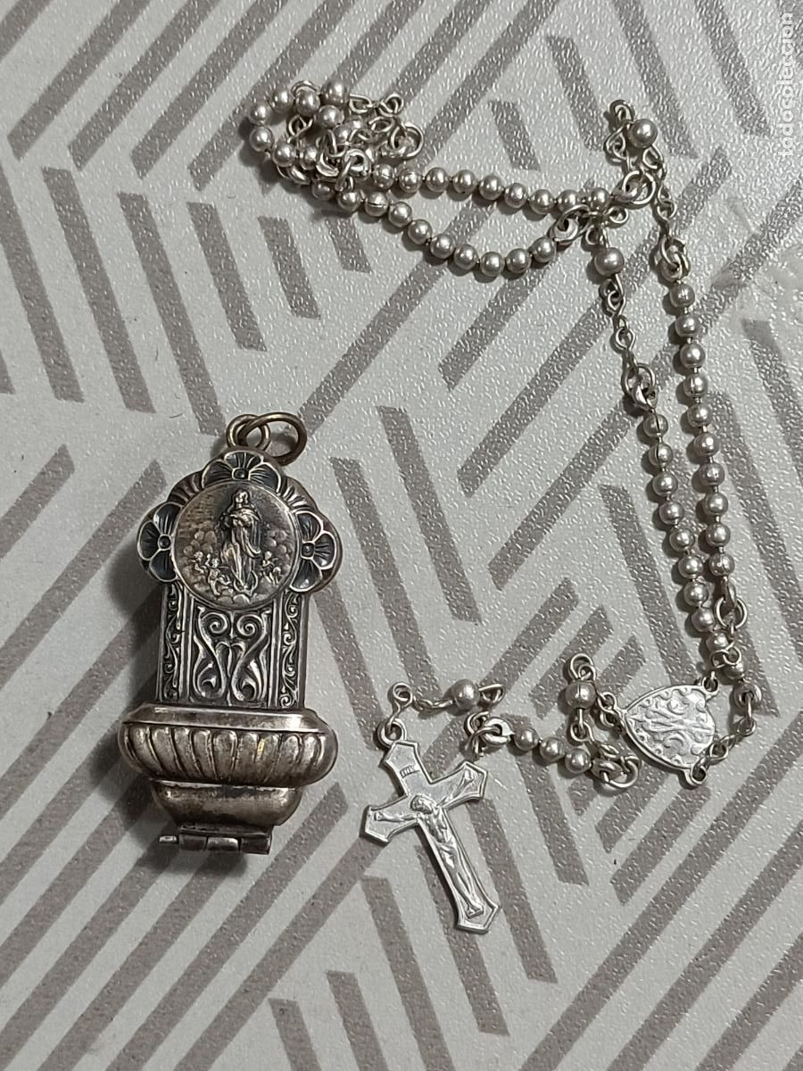 Antig&uuml;edades: Antiguo relicario religioso en plata - Foto 4
