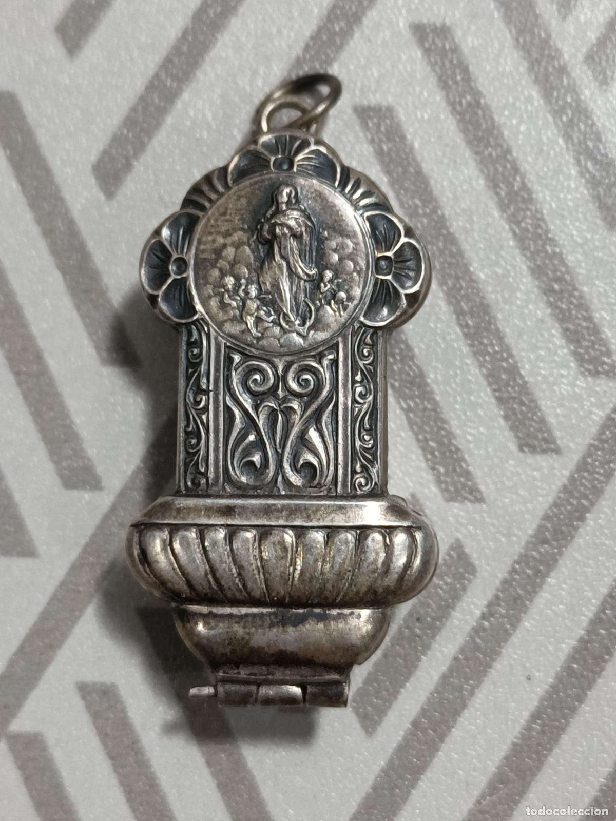 Antig&uuml;edades: Antiguo relicario religioso en plata - Foto 1