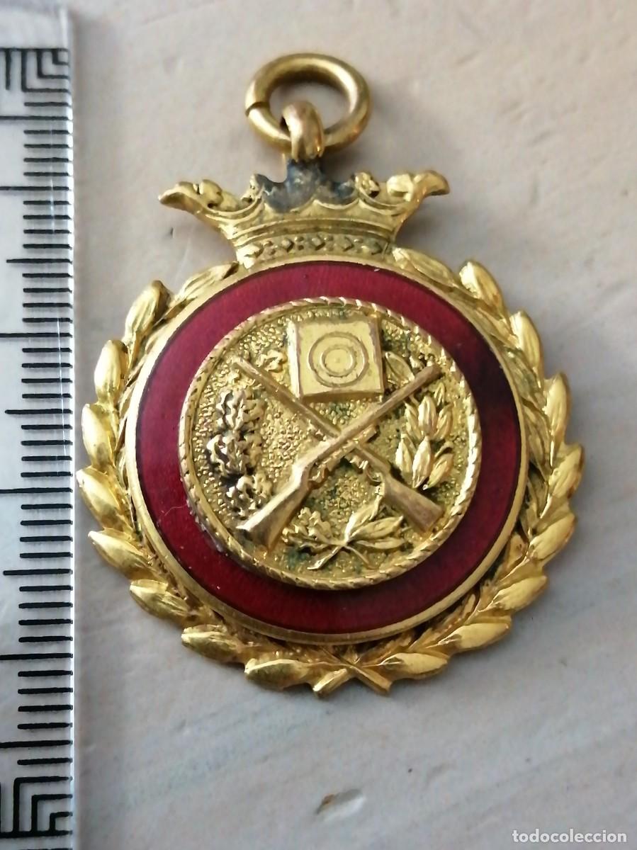 Antiques: MEDALLA CONDECORACI&Oacute;N ESMALTADA Y CON BA&Ntilde;O DE ORO USADA EN 3D TIRO AL BLANCO BRONCE