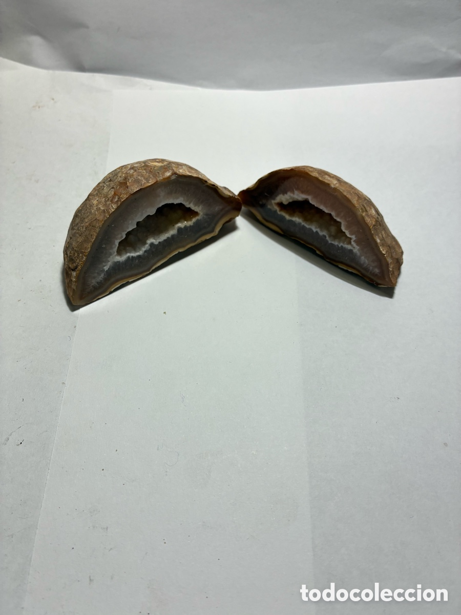Antig&uuml;edades: 2 Geodas de Agata 6cm /XY19 - Foto 1