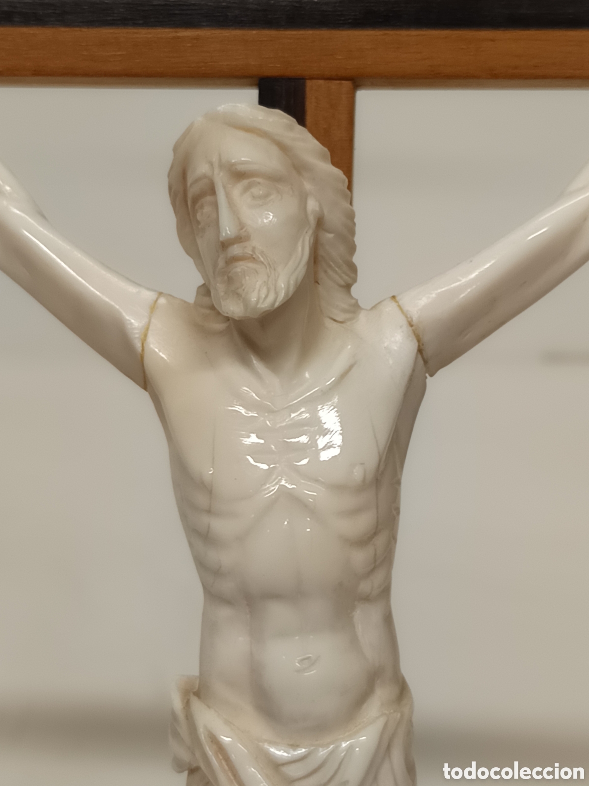 Antig&uuml;edades: Crucifijo con cristo de marfl - Foto 3