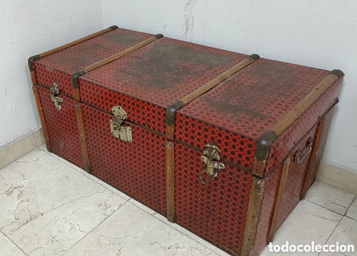 Antig&uuml;edades: Ba&uacute;l de metal par&aacute; restaurar. - Foto 1