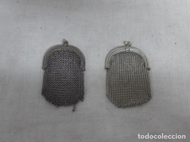 Antig&uuml;edades: Lote 2 antiguos monederos de malla de principios siglo XX