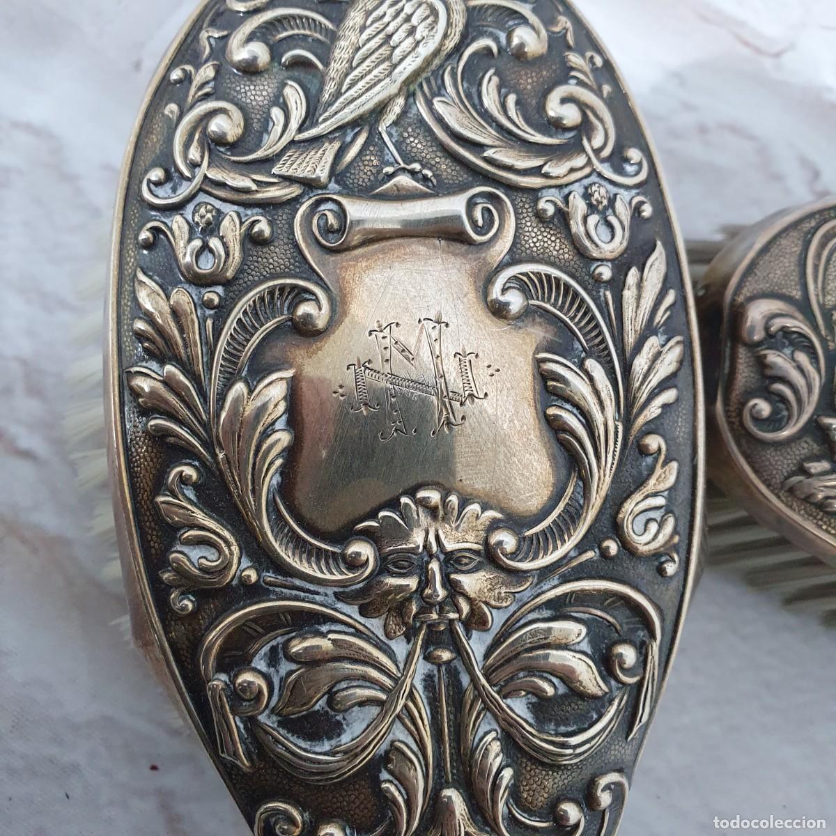 Antig&uuml;edades: Juego cepillos en plata de ley - Foto 3