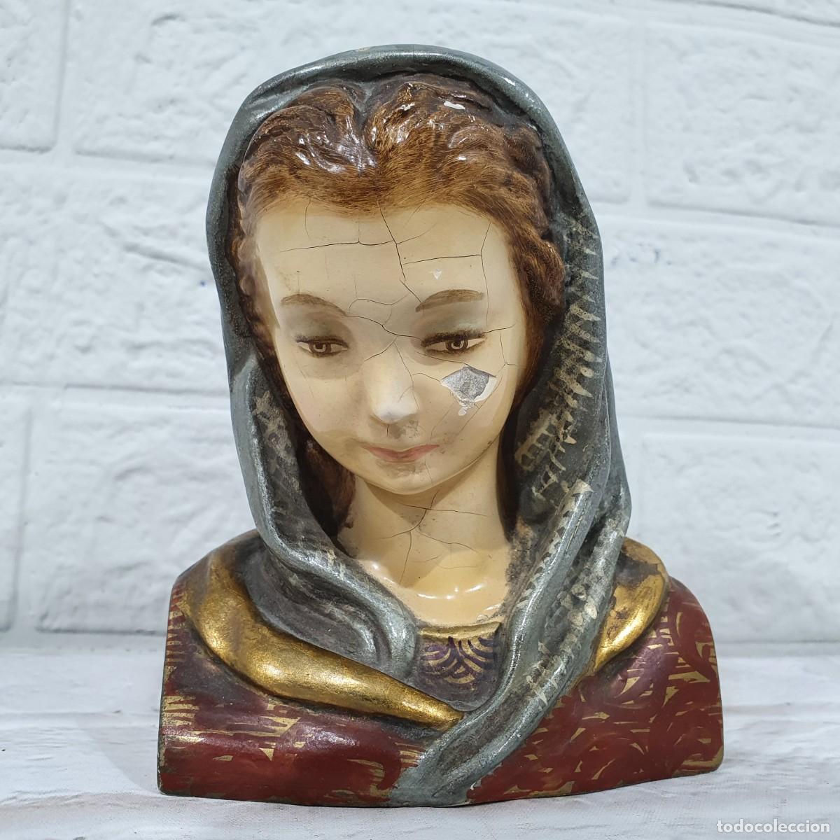 Antig&uuml;edades: Busto de la Virgen Mar&iacute;a - Foto 1
