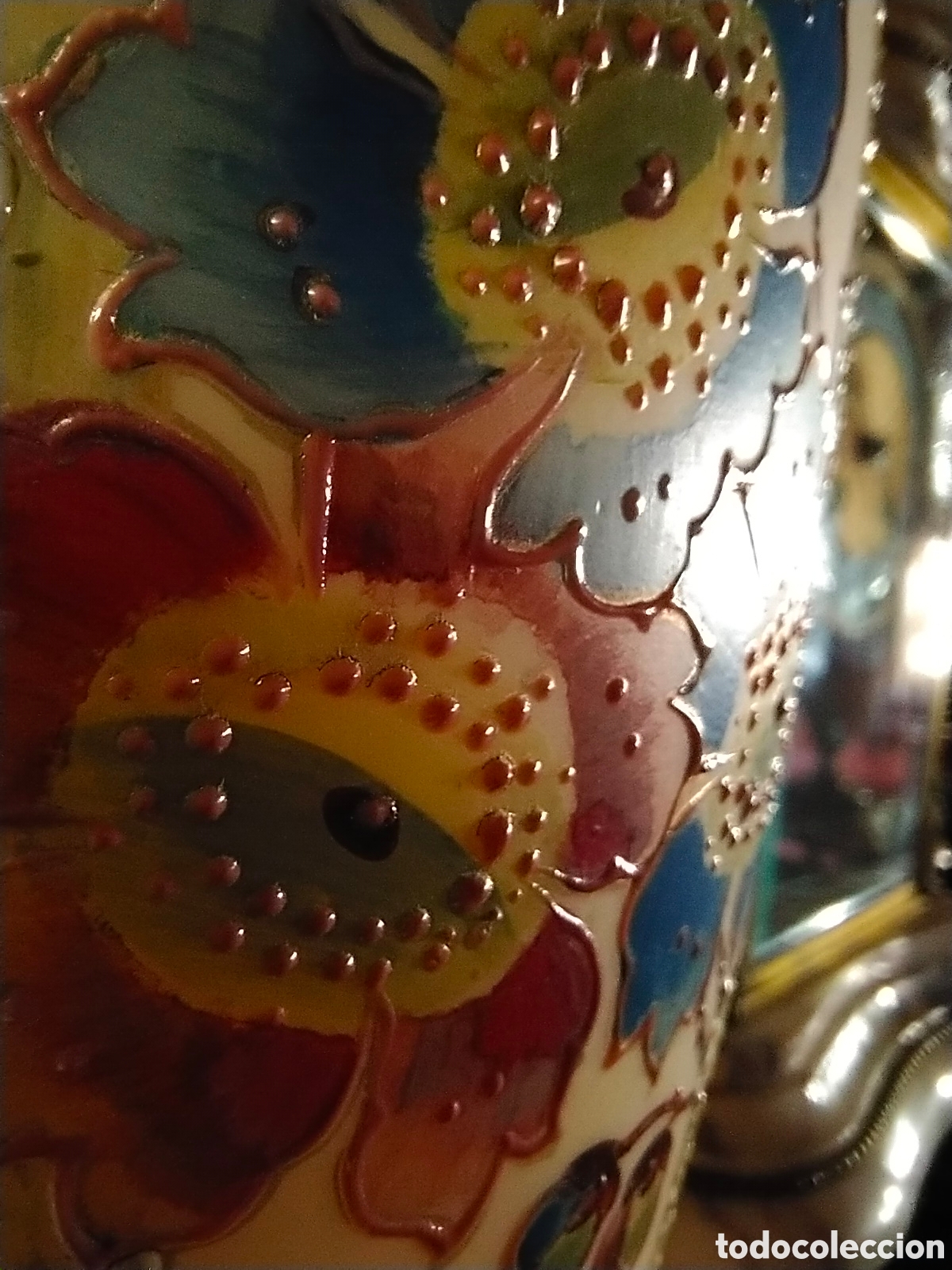 Antig&uuml;edades: Antiguo jarr&oacute;n b&uacute;caro de opalina - Foto 6