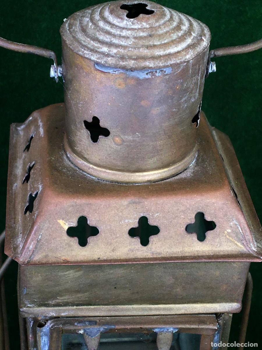 Antig&uuml;edades: Farol n&aacute;utico de lat&oacute;n - Foto 4