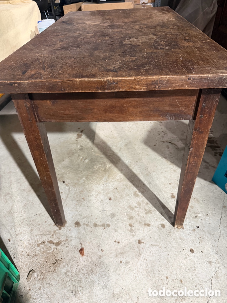 Antig&uuml;edades: Mesa r&uacute;stica de casta&ntilde;o macizo - Foto 3
