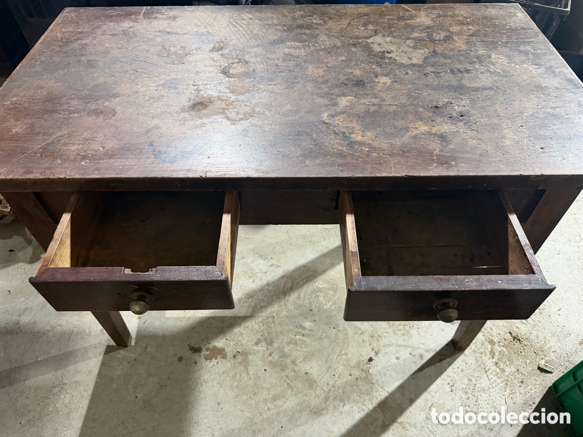 Antig&uuml;edades: Mesa r&uacute;stica de casta&ntilde;o macizo - Foto 1
