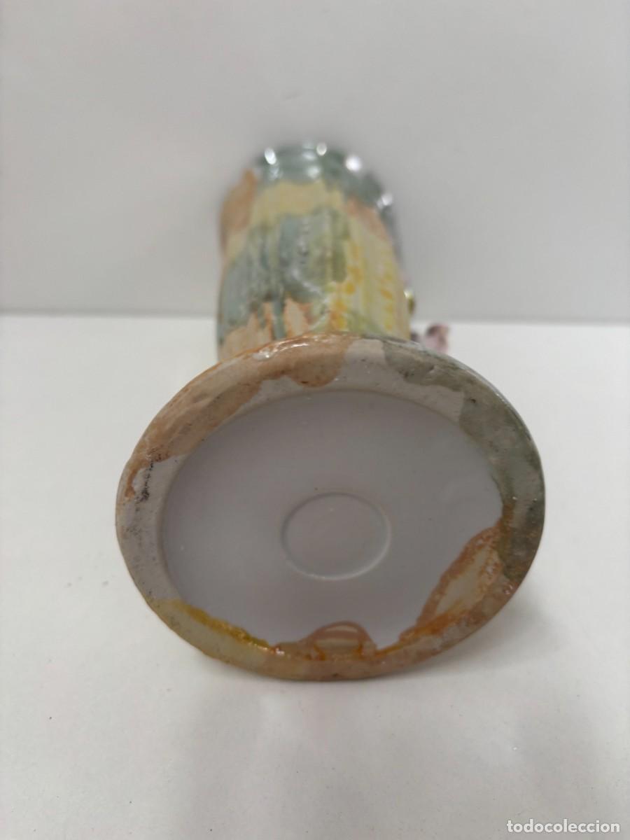 Antig&uuml;edades: JARRON CERAMICA RELIEVE EFECTO NACARADO - Foto 5