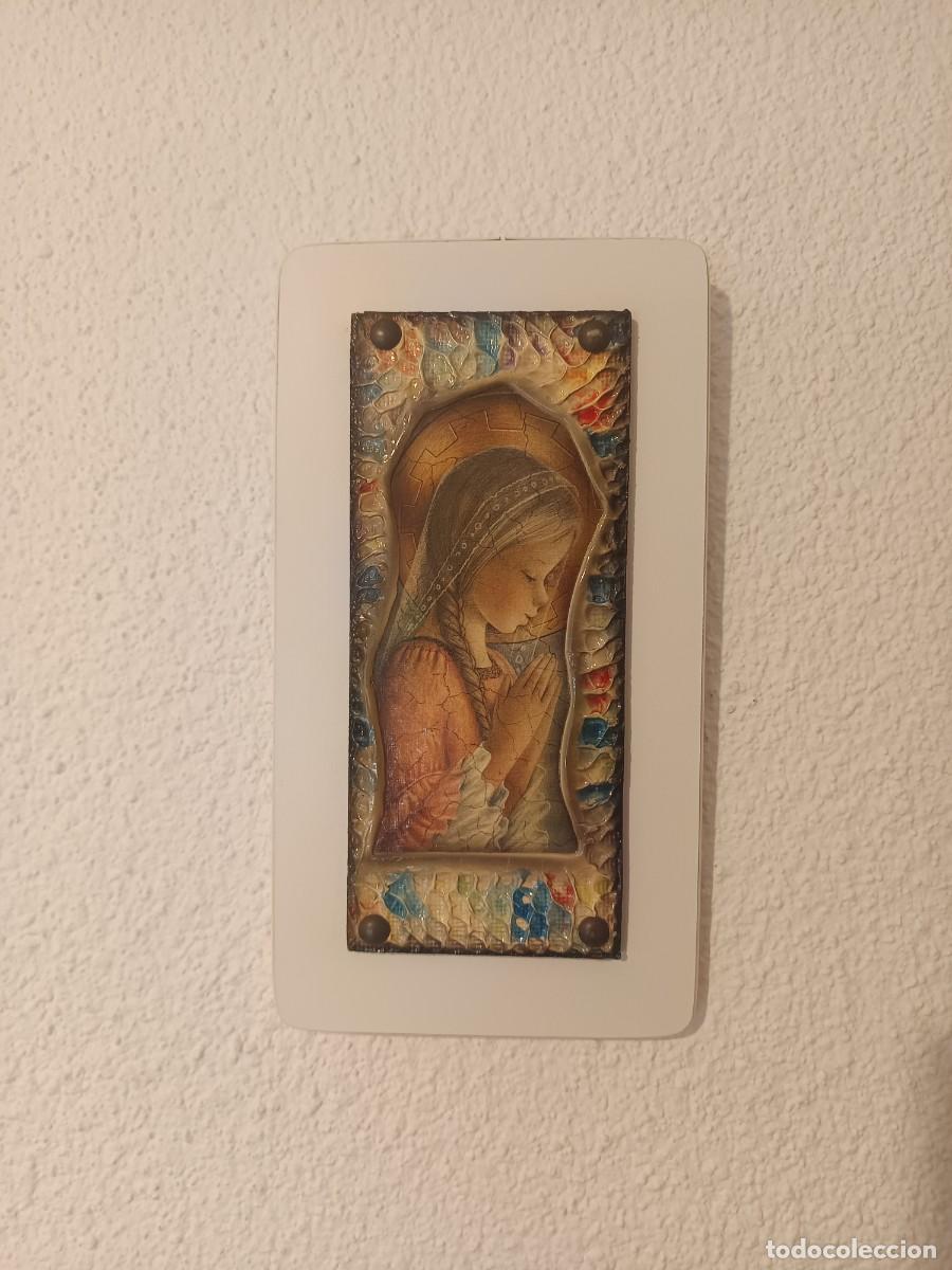 Antig&uuml;edades: Cuadro juvenil Virgen Mar&iacute;a - Foto 4