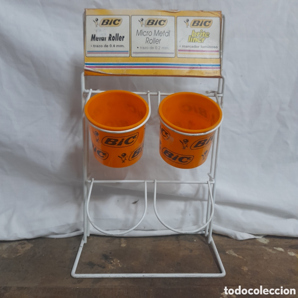 Antig&uuml;edades: EXPOSITOR BIC con dos vasos - Foto 2