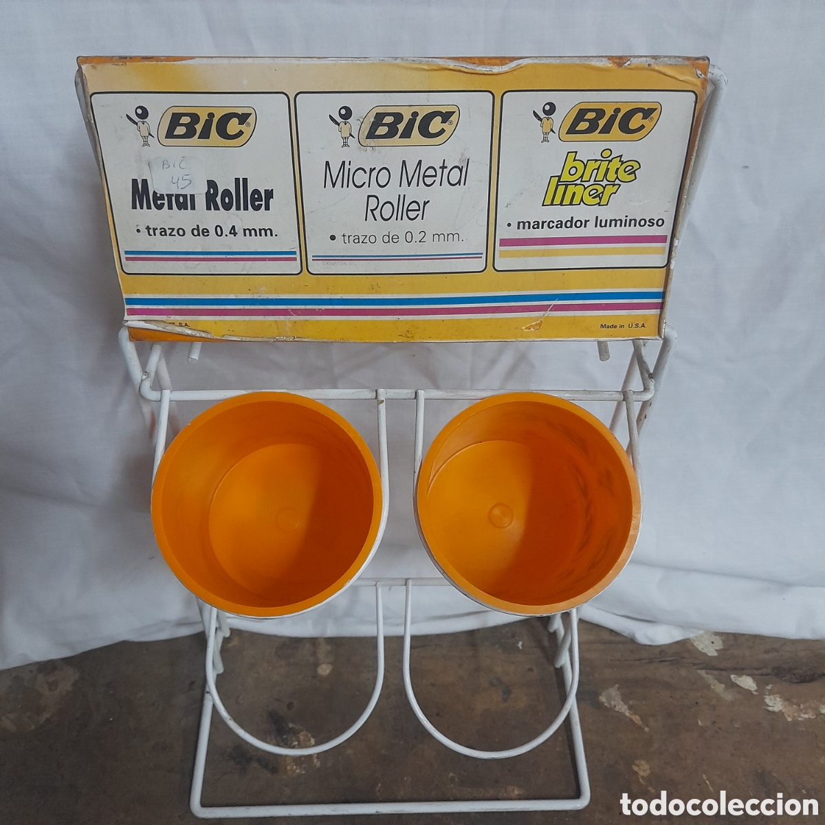Antig&uuml;edades: EXPOSITOR BIC con dos vasos - Foto 3