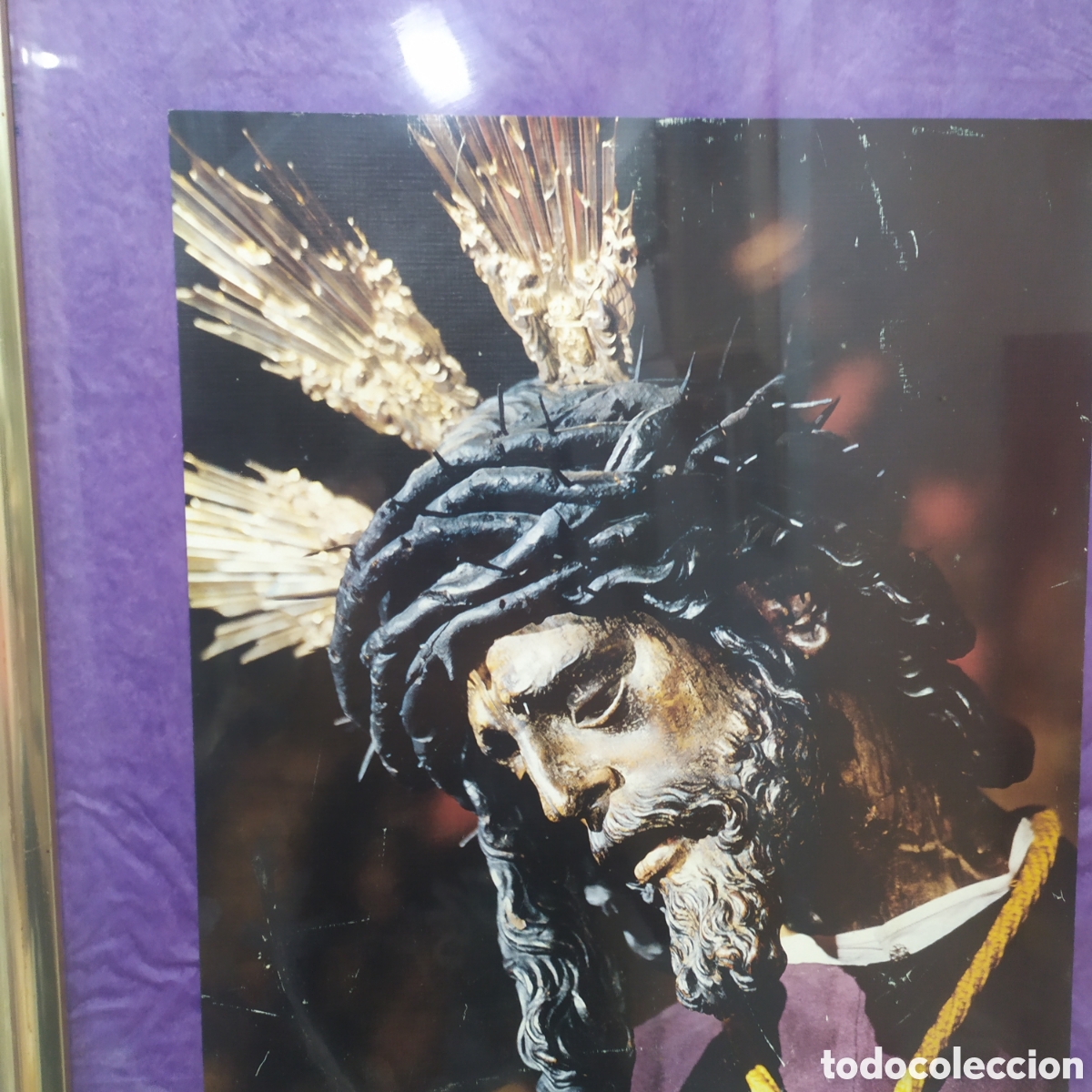 Antig&uuml;edades: Fotograf&iacute;a enmarcada del Cristo del Gran Poder de Sevilla - Foto 2