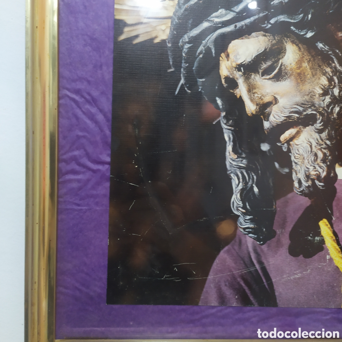 Antig&uuml;edades: Fotograf&iacute;a enmarcada del Cristo del Gran Poder de Sevilla - Foto 3