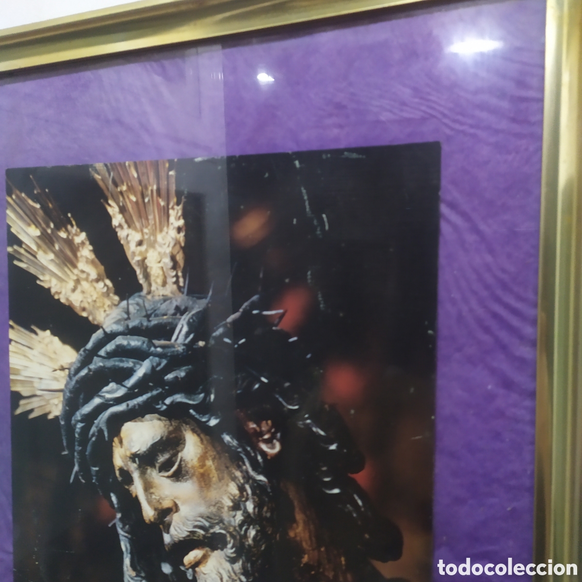 Antig&uuml;edades: Fotograf&iacute;a enmarcada del Cristo del Gran Poder de Sevilla - Foto 4