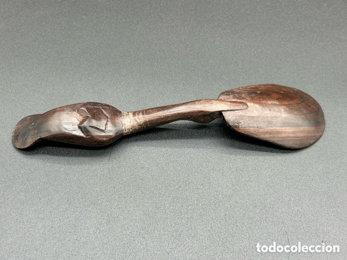 Antig&uuml;edades: Cuchara africana de madera - Foto 2