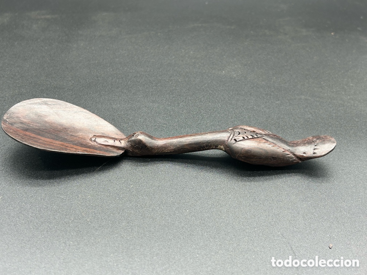 Antig&uuml;edades: Cuchara africana de madera - Foto 3