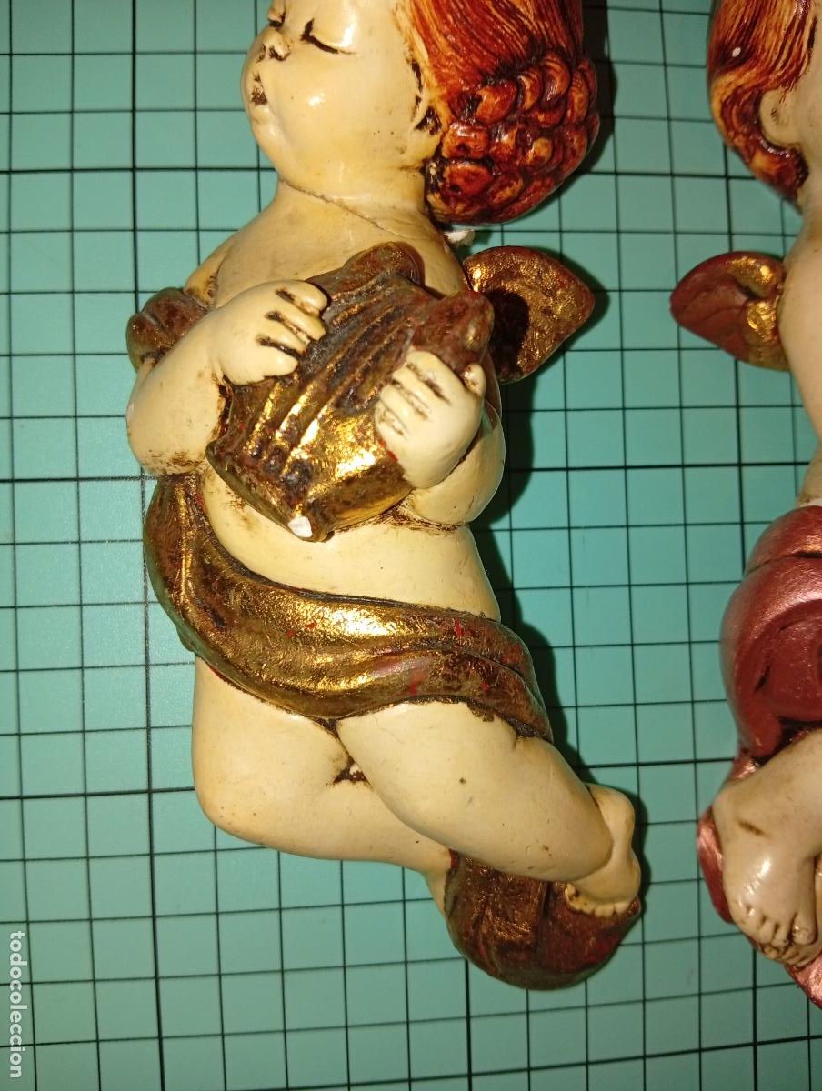 Antig&uuml;edades: Pareja de &aacute;ngeles querubines - Foto 3