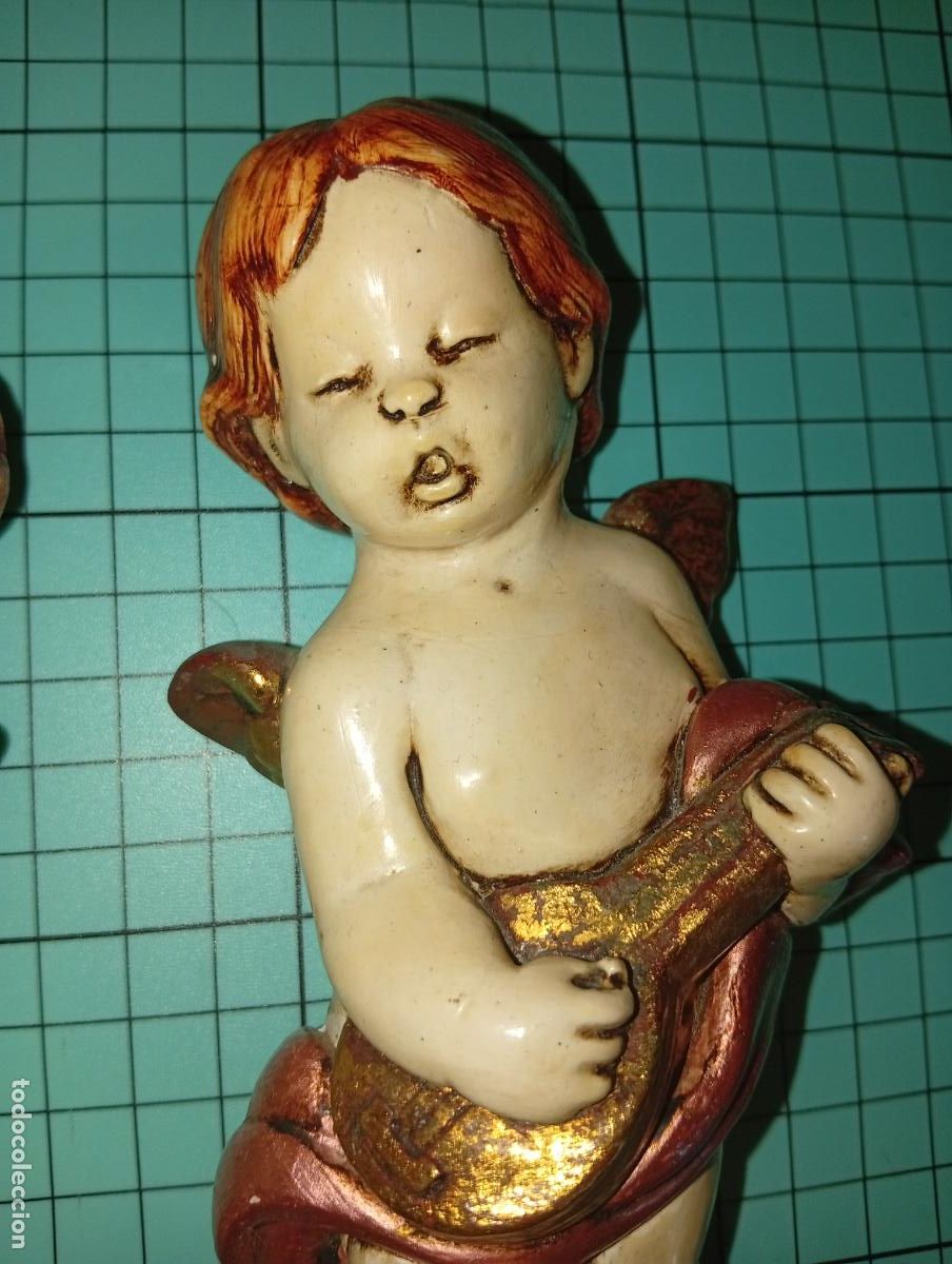 Antig&uuml;edades: Pareja de &aacute;ngeles querubines - Foto 4