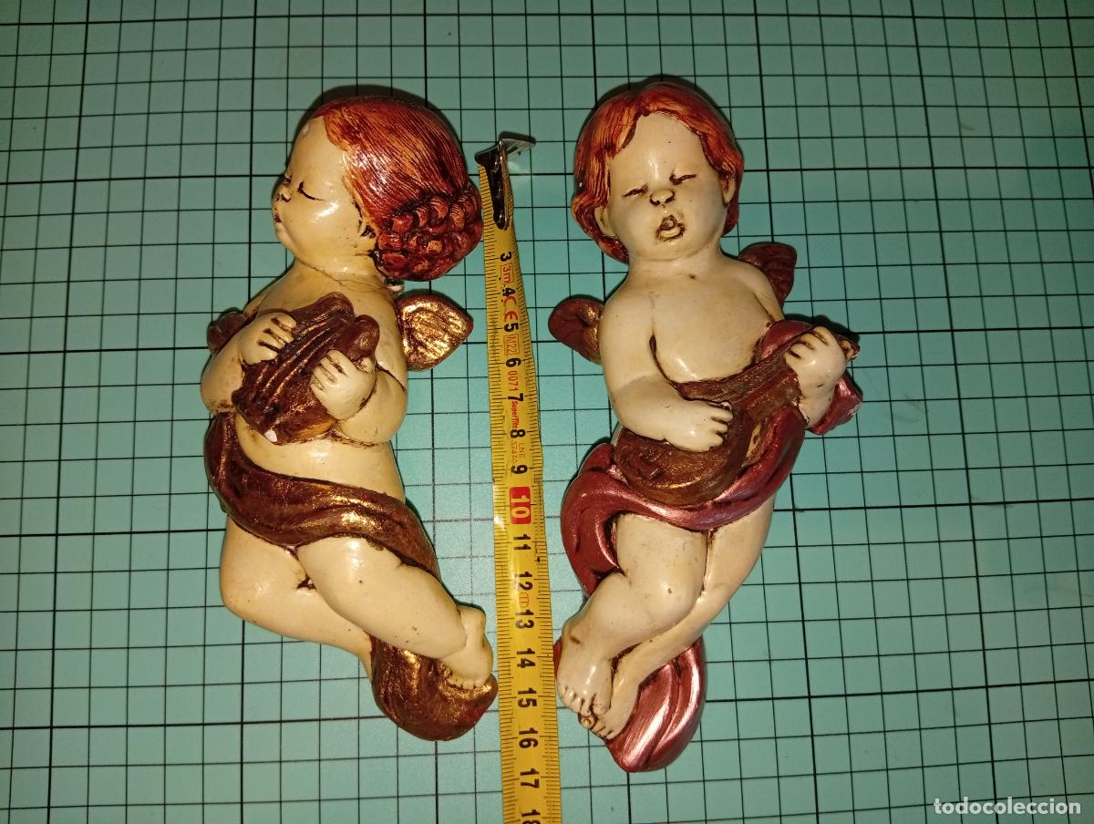 Antig&uuml;edades: Pareja de &aacute;ngeles querubines - Foto 13
