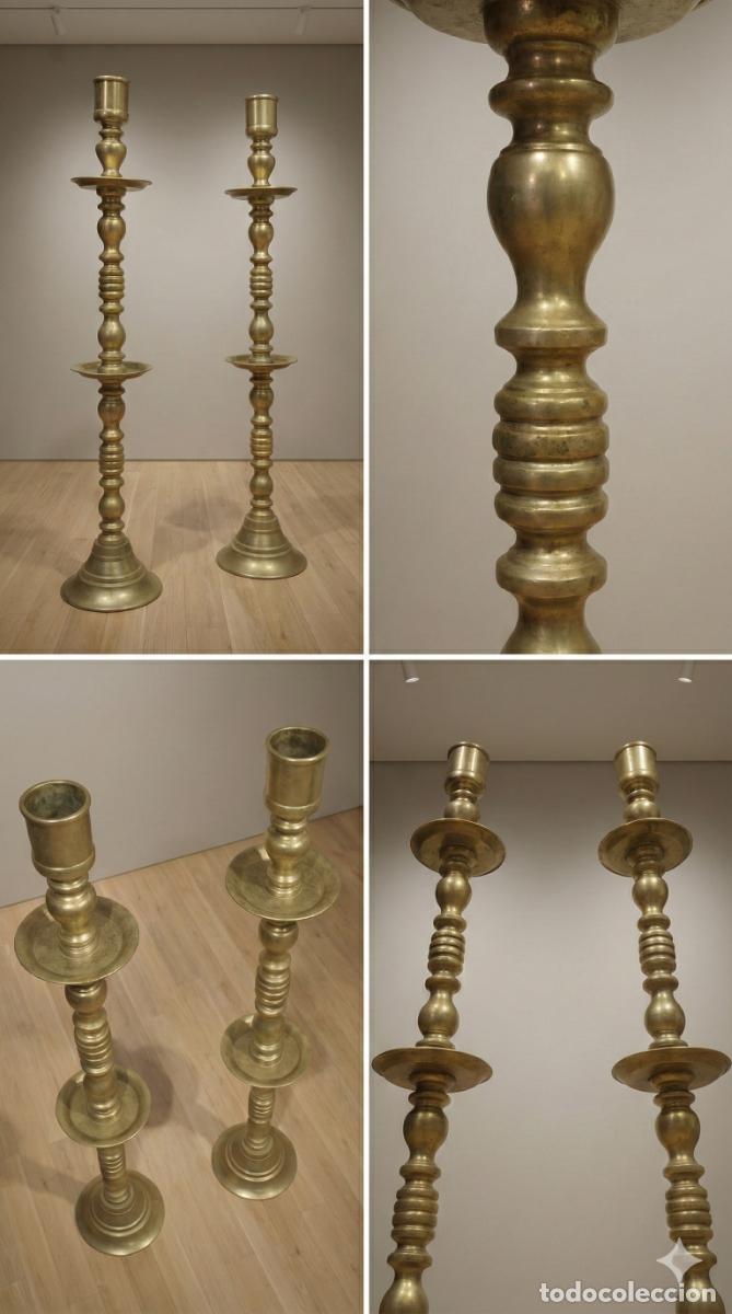 Antig&uuml;edades: Candelabros de Lat&oacute;n - Foto 1